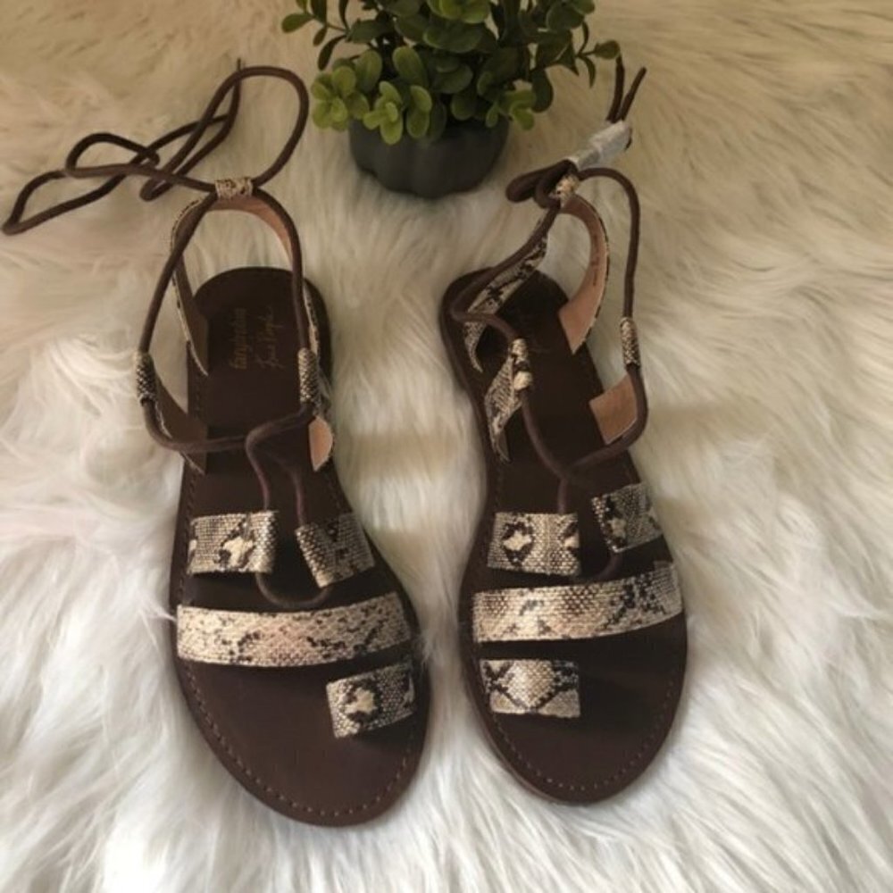 NWOT Free People Maddie Tie Up Sandal Size 8 - Picture 4 of 7